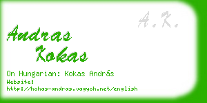 andras kokas business card